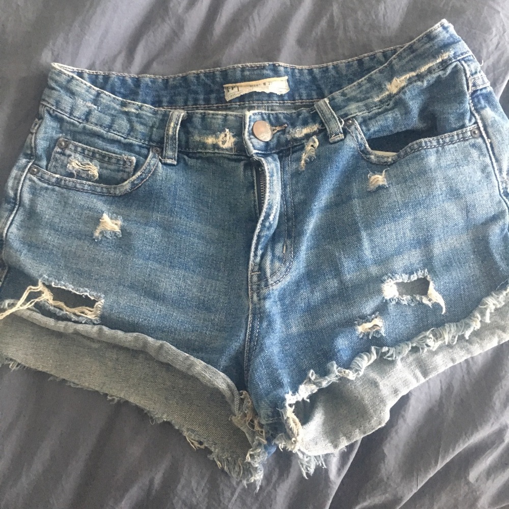 Free People jean shorts